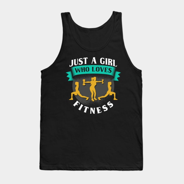 Girl Loves Fitness Tank Top by Cooldruck